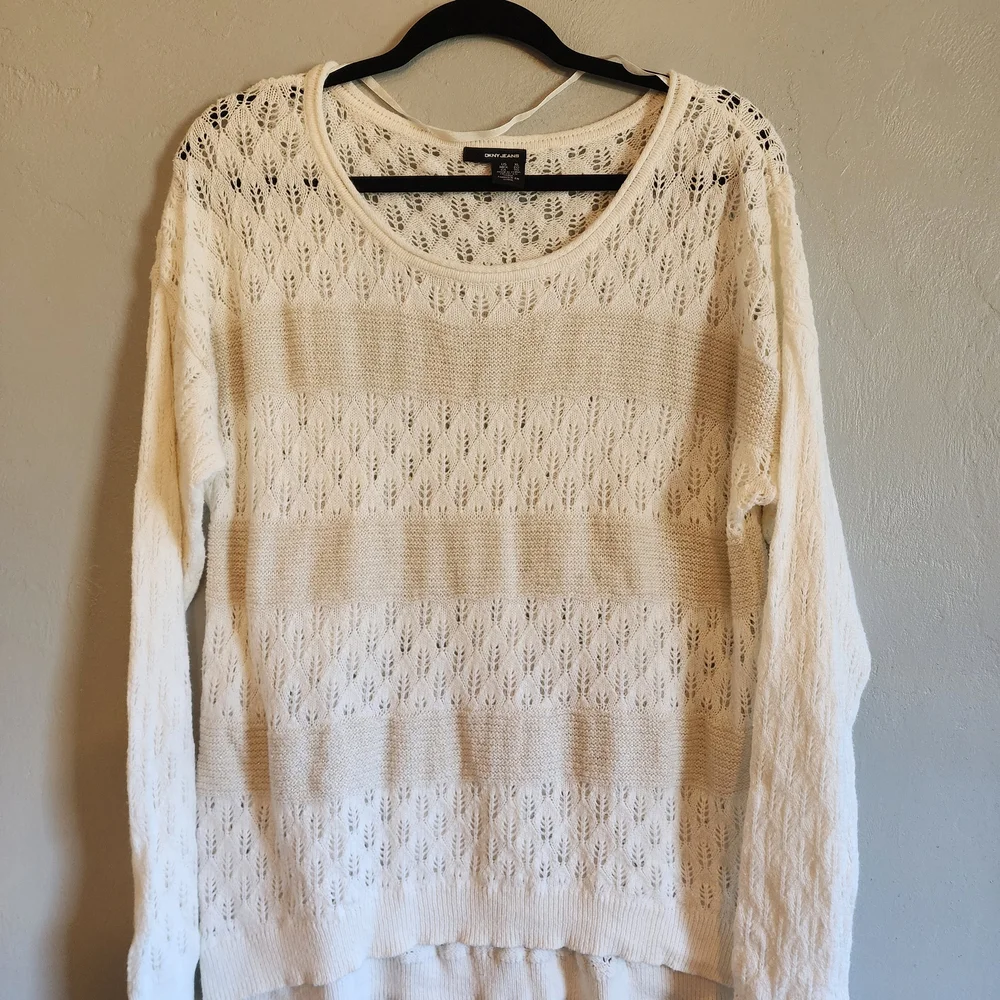 DKNY Women's Ivory Knit Sweater